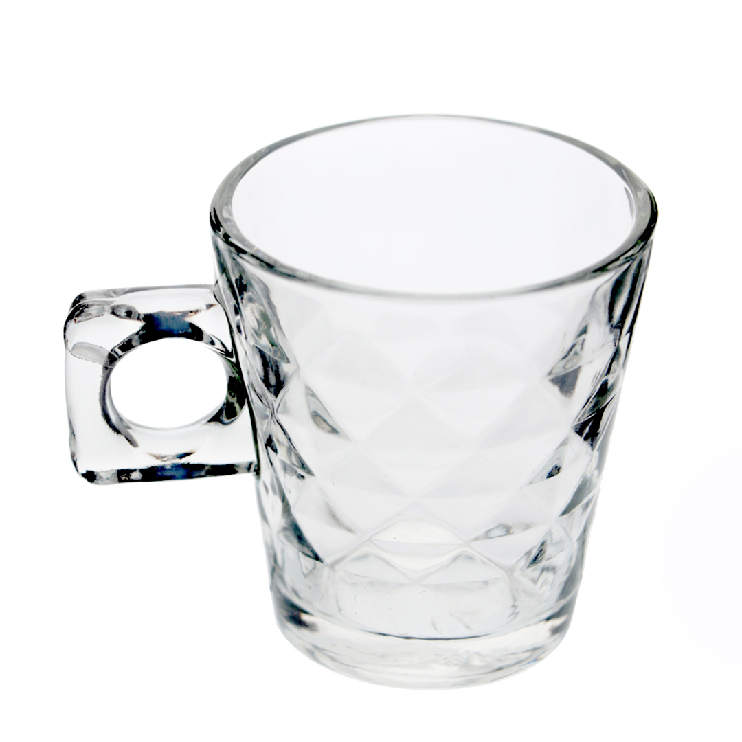 Fotografia para o produto Jogo de 6 xícaras diamond em vidro 80ml