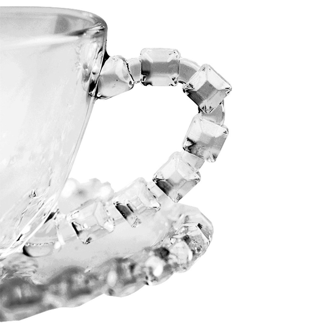 Fotografia para o produto Jogo de 8 peças Diamante para chá em cristal 200ml