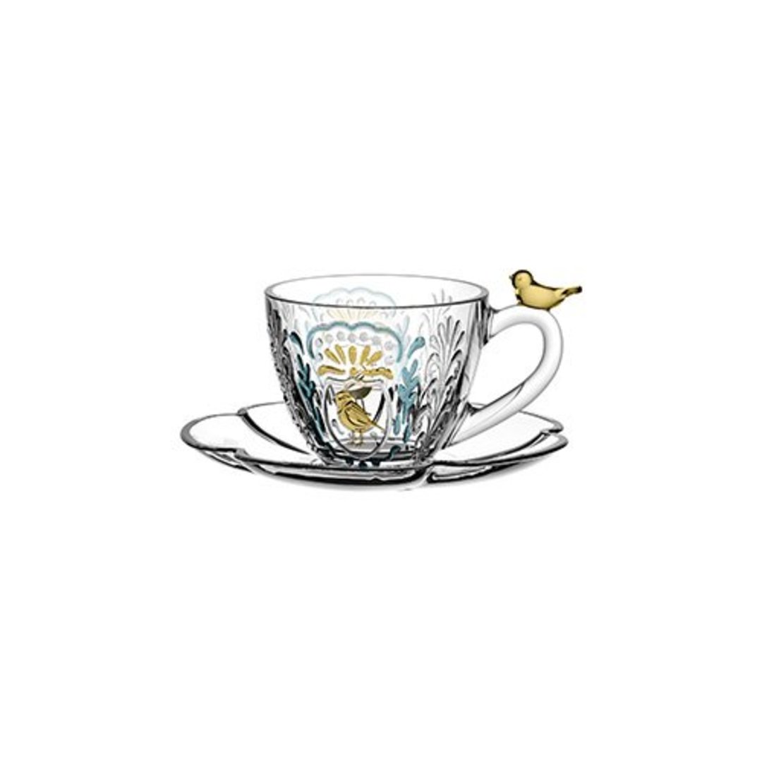 Fotografia para o produto Jogo de 8 peças para café em cristal 105ml amarelo Fotografia para o produto Jogo de 8 peças para café em cristal 105ml amarelo