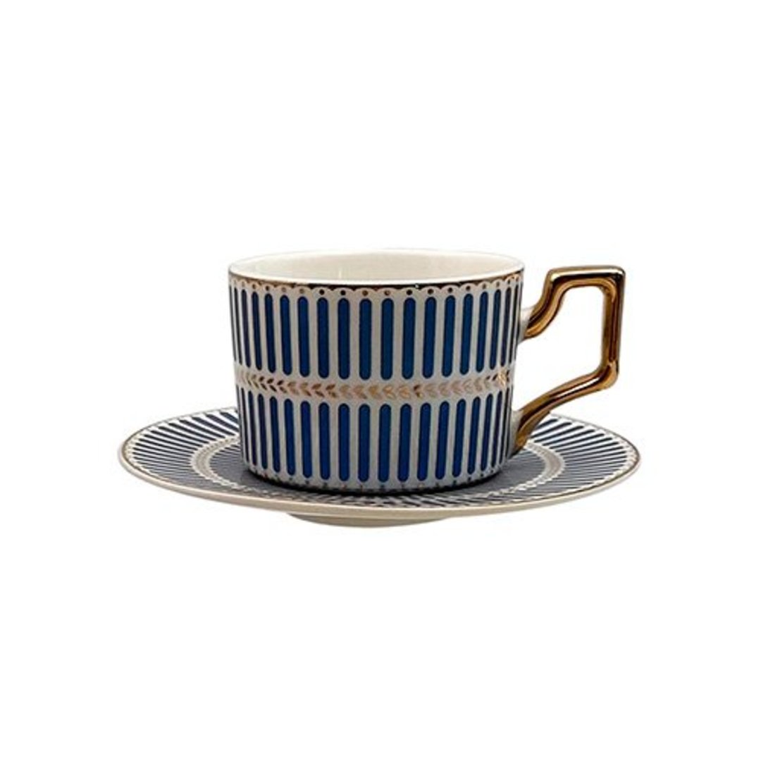 Imagem ilustrativa para Jogo de 8 peças para café em new bone china 110ml azul