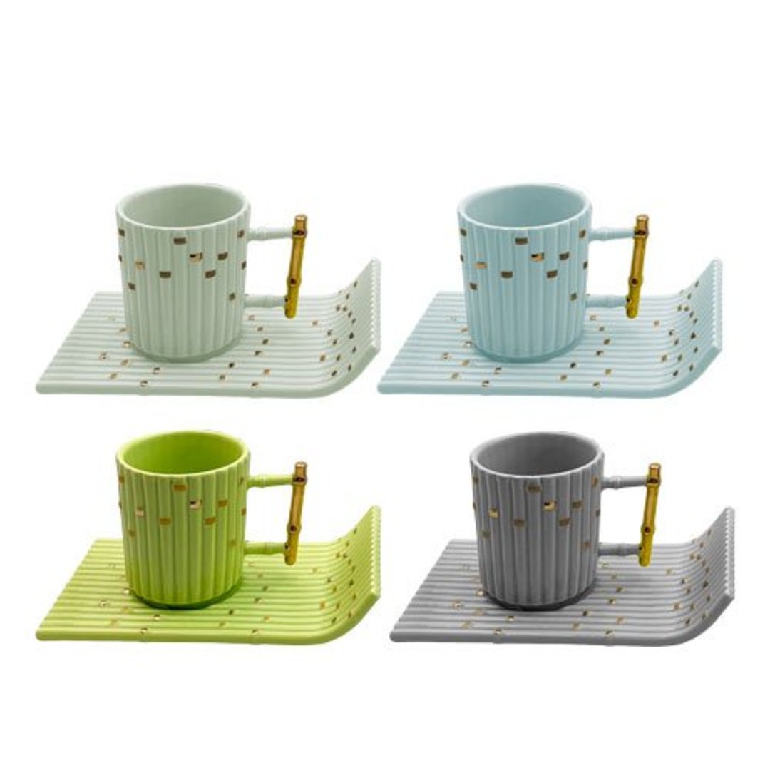 Imagem ilustrativa para Jogo de 8 peças para café em new bone china 70ml