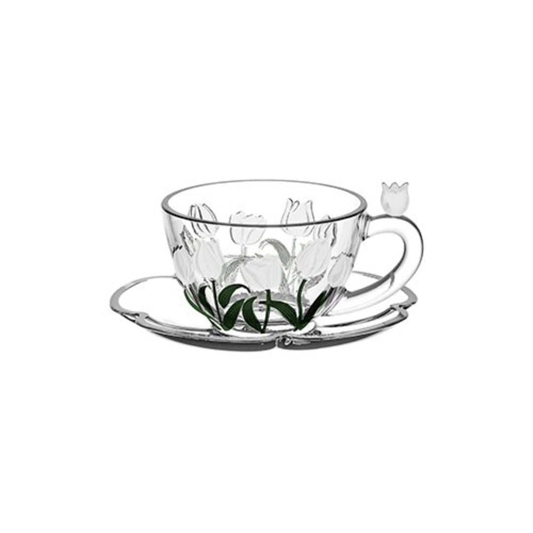 Fotografia para o produto Jogo de 8 peças para chá em cristal 210ml branco Fotografia para o produto Jogo de 8 peças para chá em cristal 210ml branco