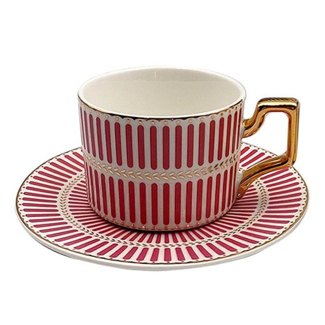 Imagem ilustrativa para Jogo de 8 peças para chá em new bone china 200ml rosa