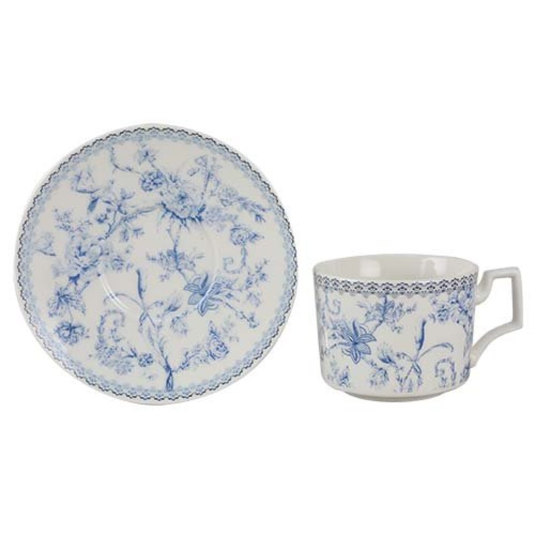 Imagem ilustrativa para Jogo de 8 peças para chá em new bone china 220ml azul