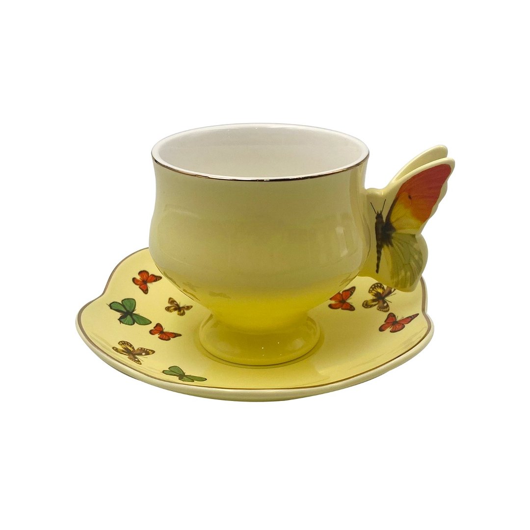 Fotografia para o produto Jogo de 8 peças para chá em new bone china com borda dourada 200ml