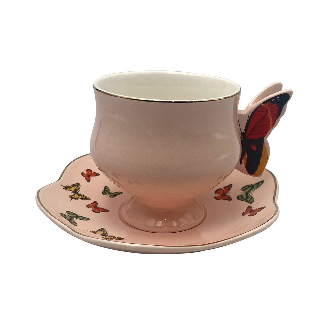 Fotografia para o produto Jogo de 8 peças para chá em new bone china com borda dourada 200ml