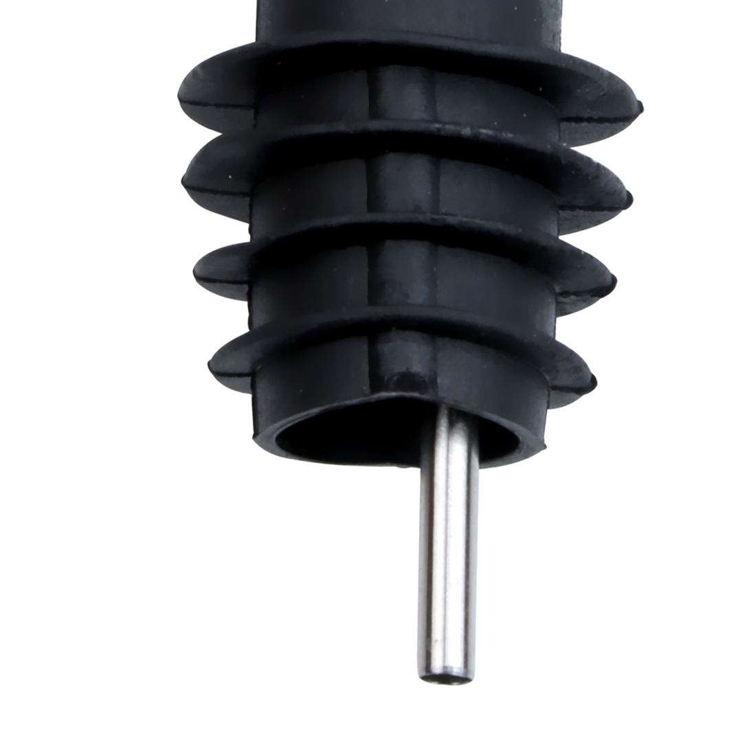 Fotografia para o produto Jogo de bico dosador para azeite com 2 peças em aco inox e borracha 02,6xA9,6cm