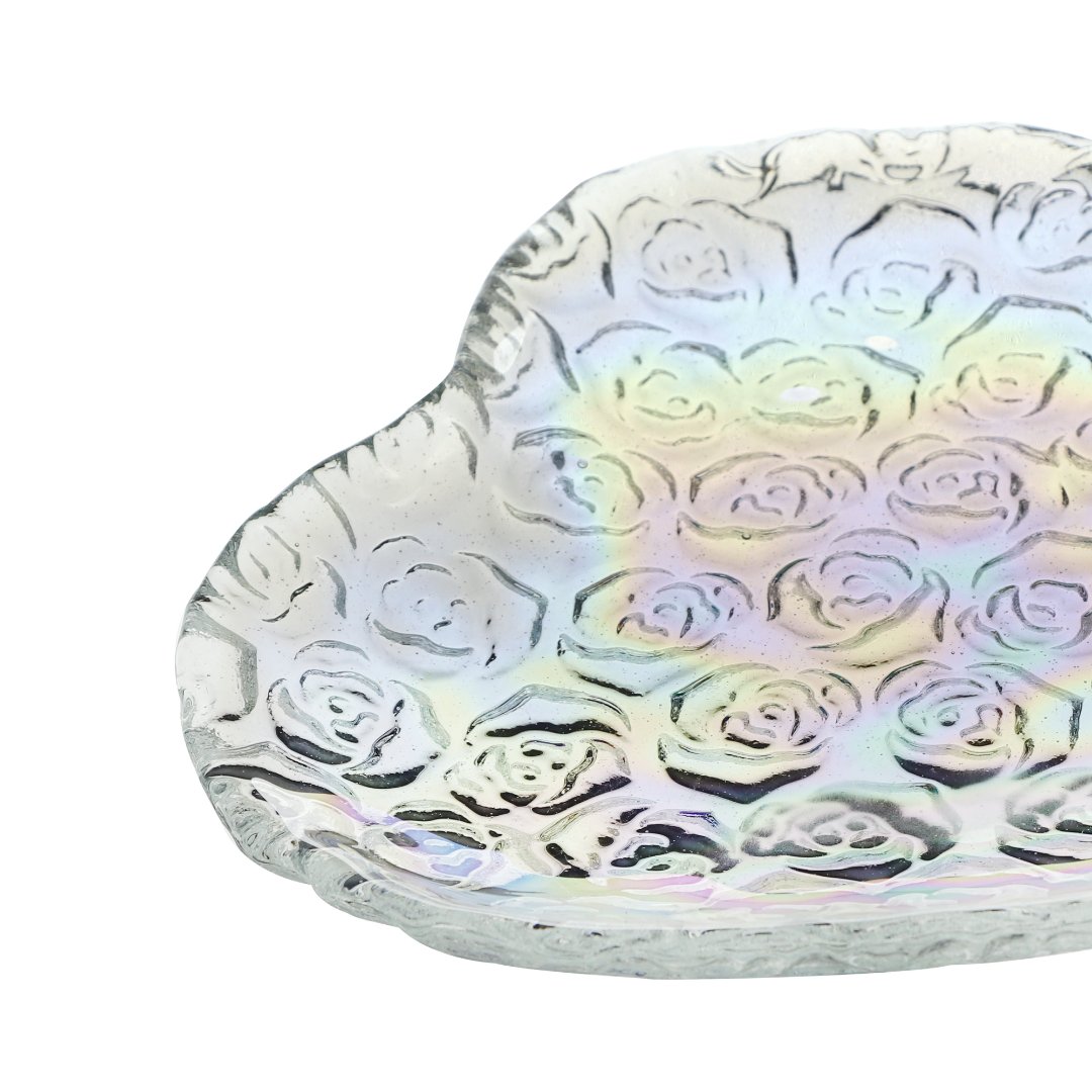 Fotografia para o produto Jogo de centro de mesa coração 3 peças em vidro L17xP17xA3,5cm cor furta cor