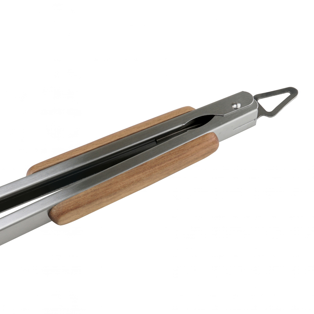 Full-Fit - Garfo para churrasco em aço inox 1,5mm com cabo de madeira  A20,5cm