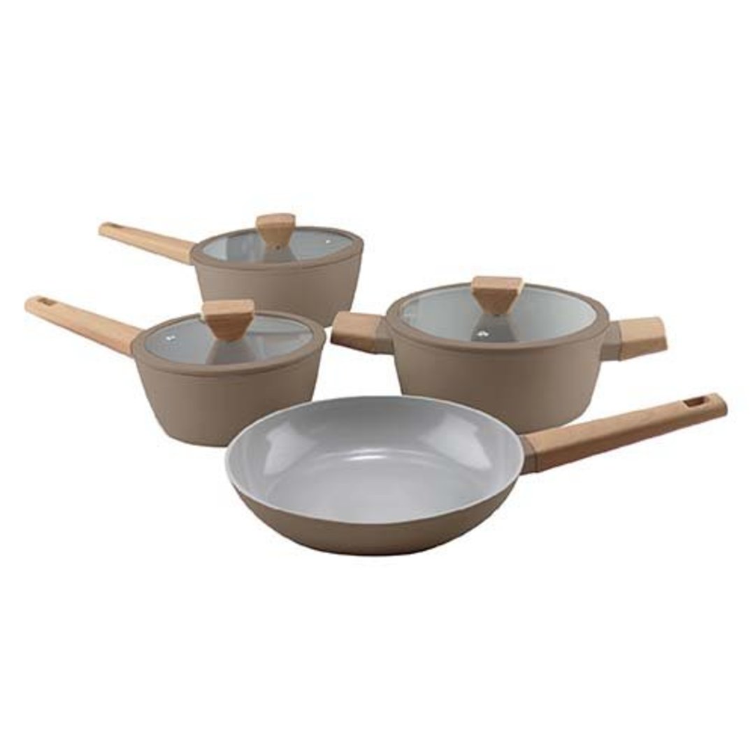 Fotografia para o produto Jogo de panelas em alumínio rev cerâmico 4 peças fendi mocha
