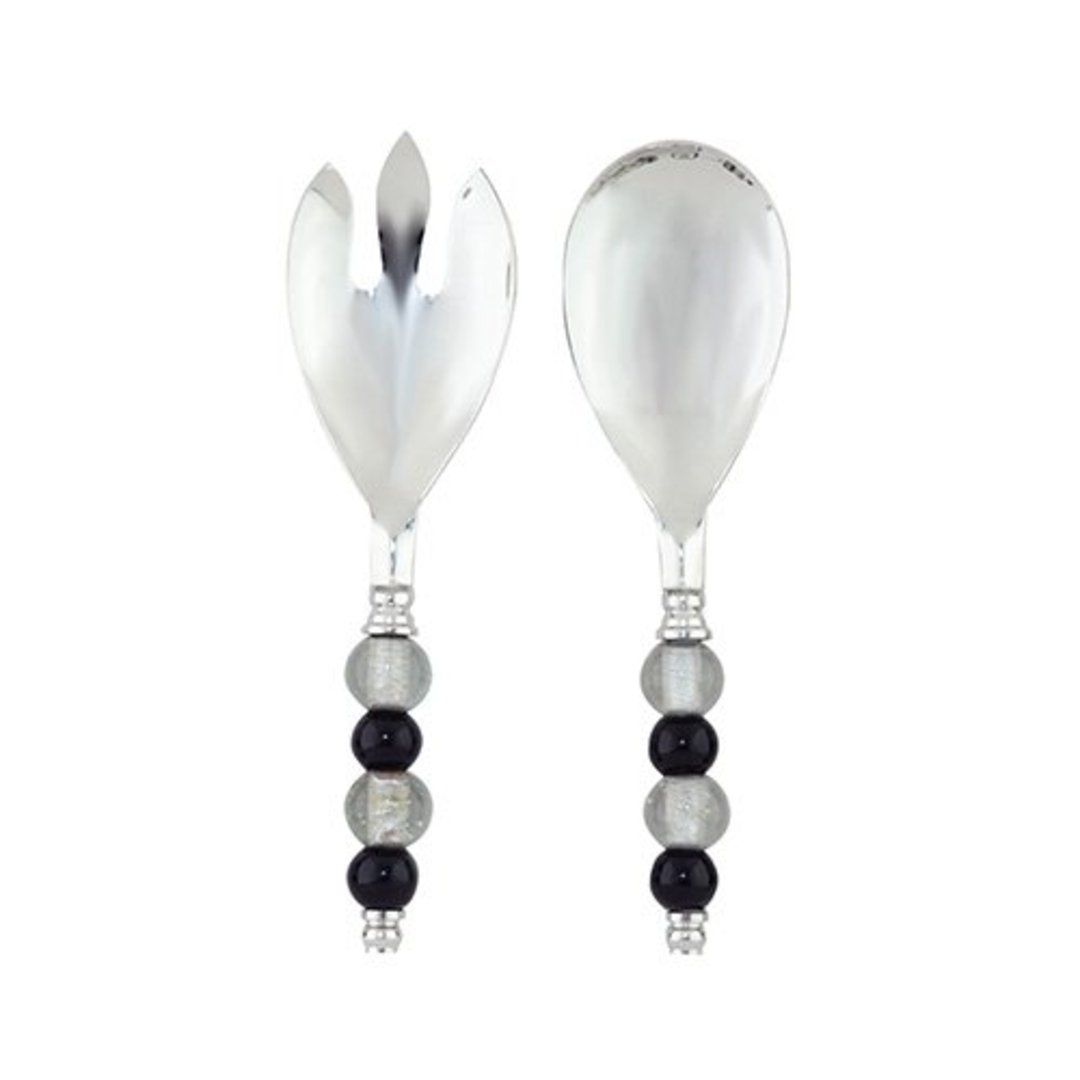 Imagem ilustrativa para Jogo de talheres para salada em aço inox com cabo em vidro 2 peças