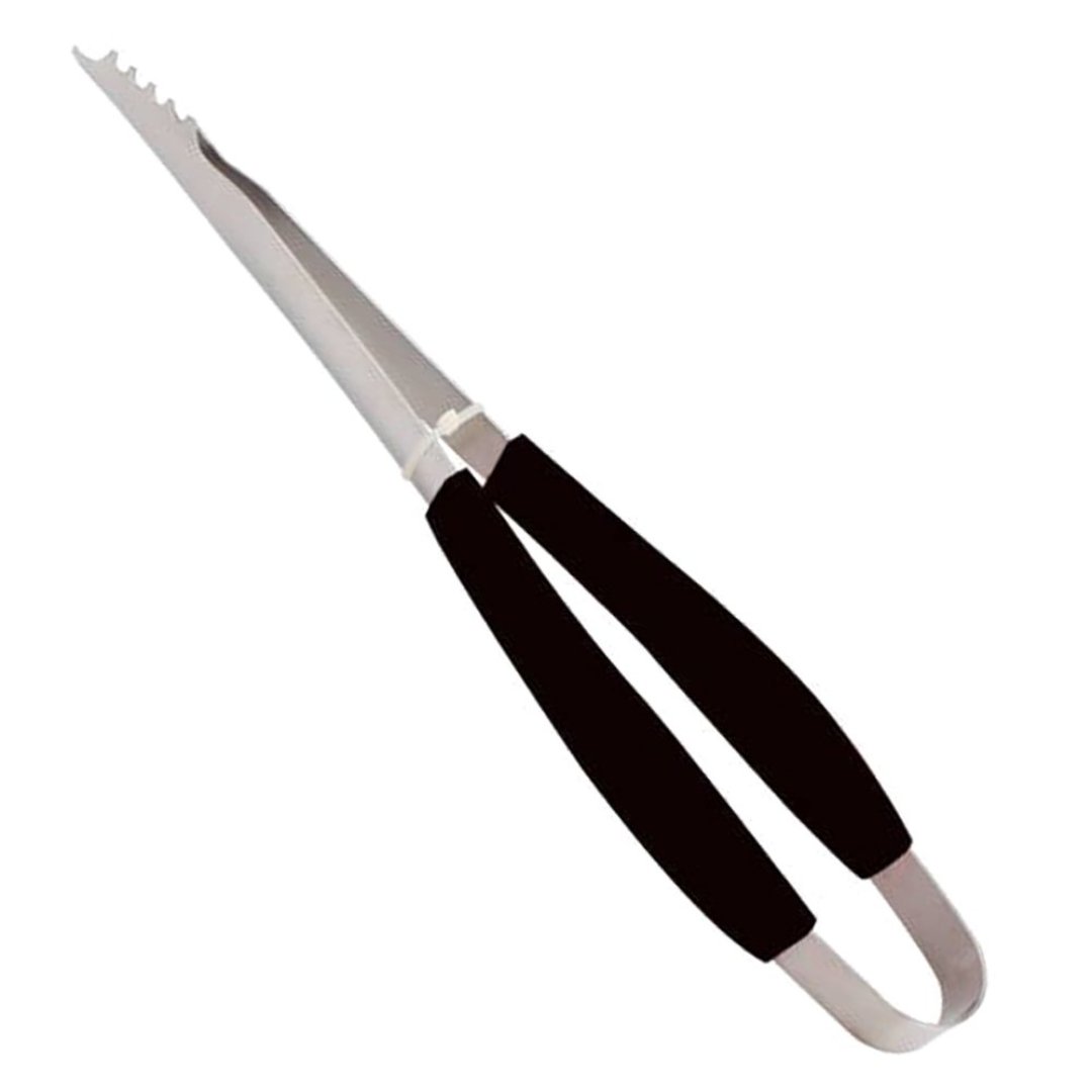 Fotografia para o produto Jogo para churrasco 3 peças em aço inox com cabo emborrachado cor preta