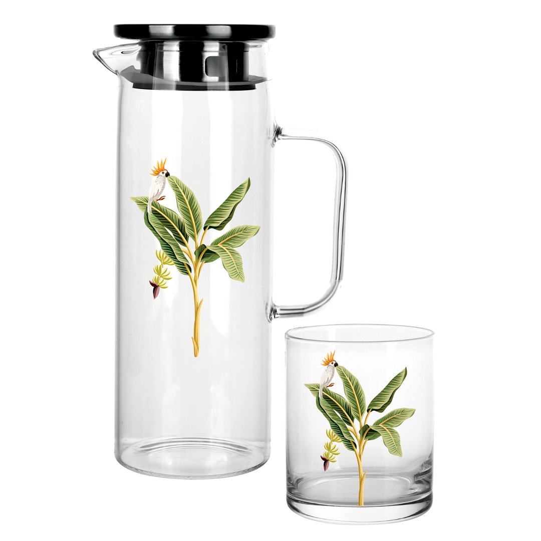 Fotografia para o produto Jogo para refresco 5 peças em vidro borossilicato (1,2L+4x410ml)