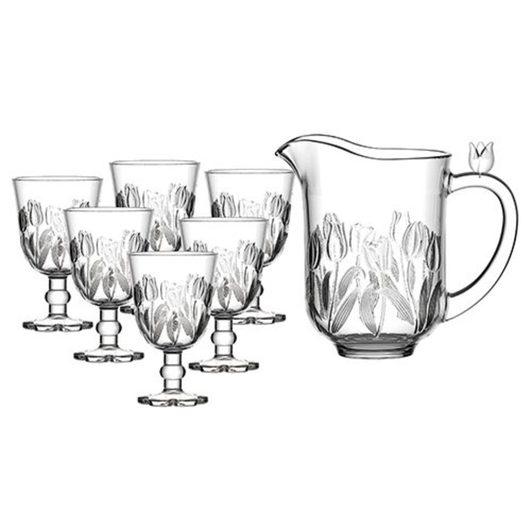 Imagem ilustrativa para Jogo para refresco 7 peças em cristal (6x280ml 1x1,7L)