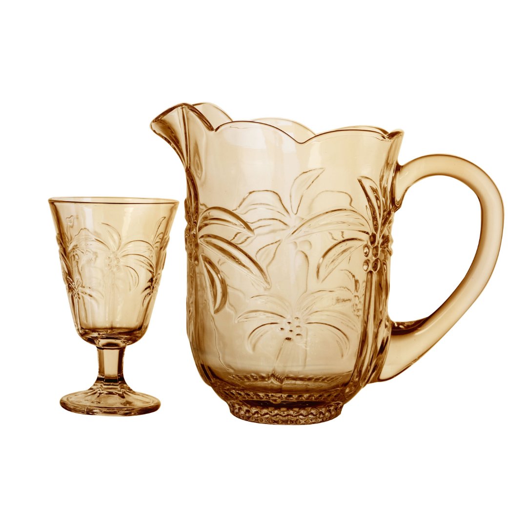 Imagem ilustrativa para Jogo para refresco 7 peças em cristal ecológico (1,5L+6x230ml) âmbar