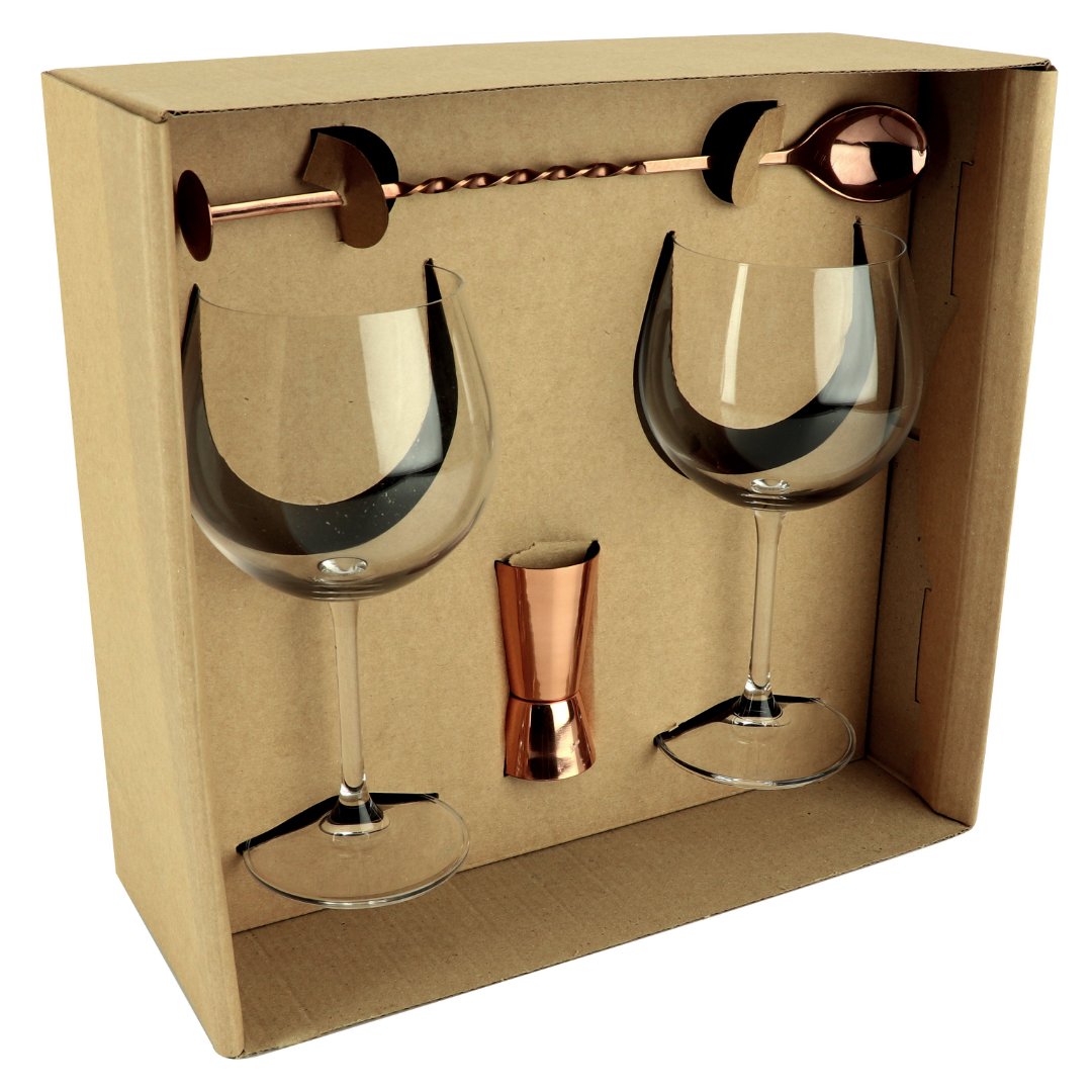 Fotografia para o produto Kit de 4 peças Bohemia Authentic Collection para gin L31xP31xA13cm cor cobre