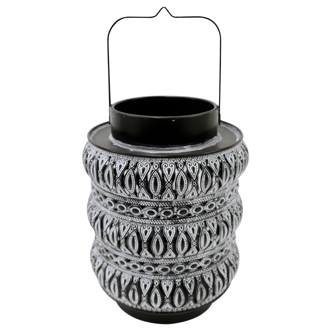 Imagem ilustrativa para Lanterna decorativa em ferro 16,5xA21,5cm cor prata