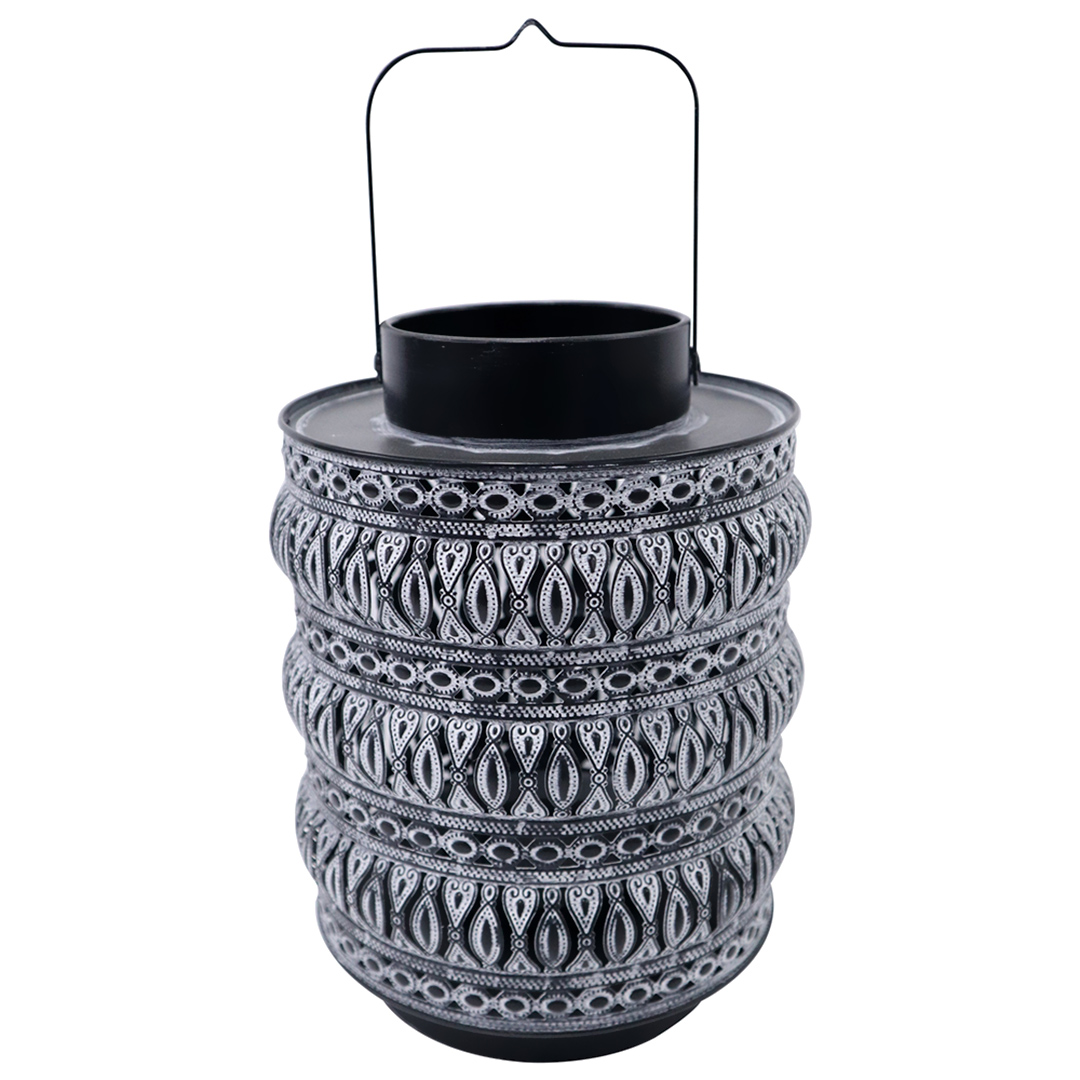 Imagem ilustrativa para Lanterna decorativa em ferro 19,5xA26cm cor prata