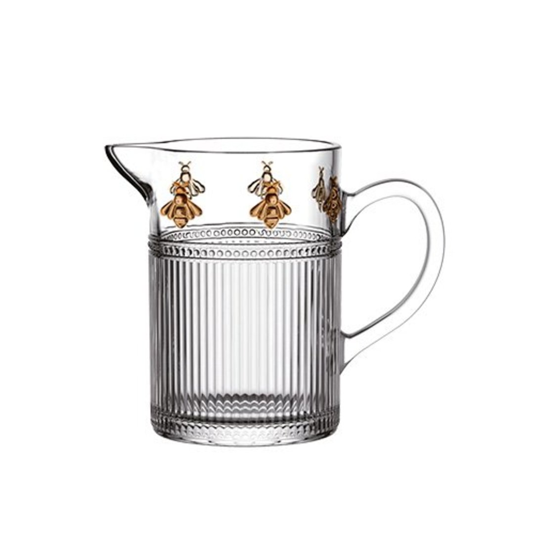 Fotografia para o produto Leiteira em cristal pintado a mão 290ml D13xA11cm âmbar