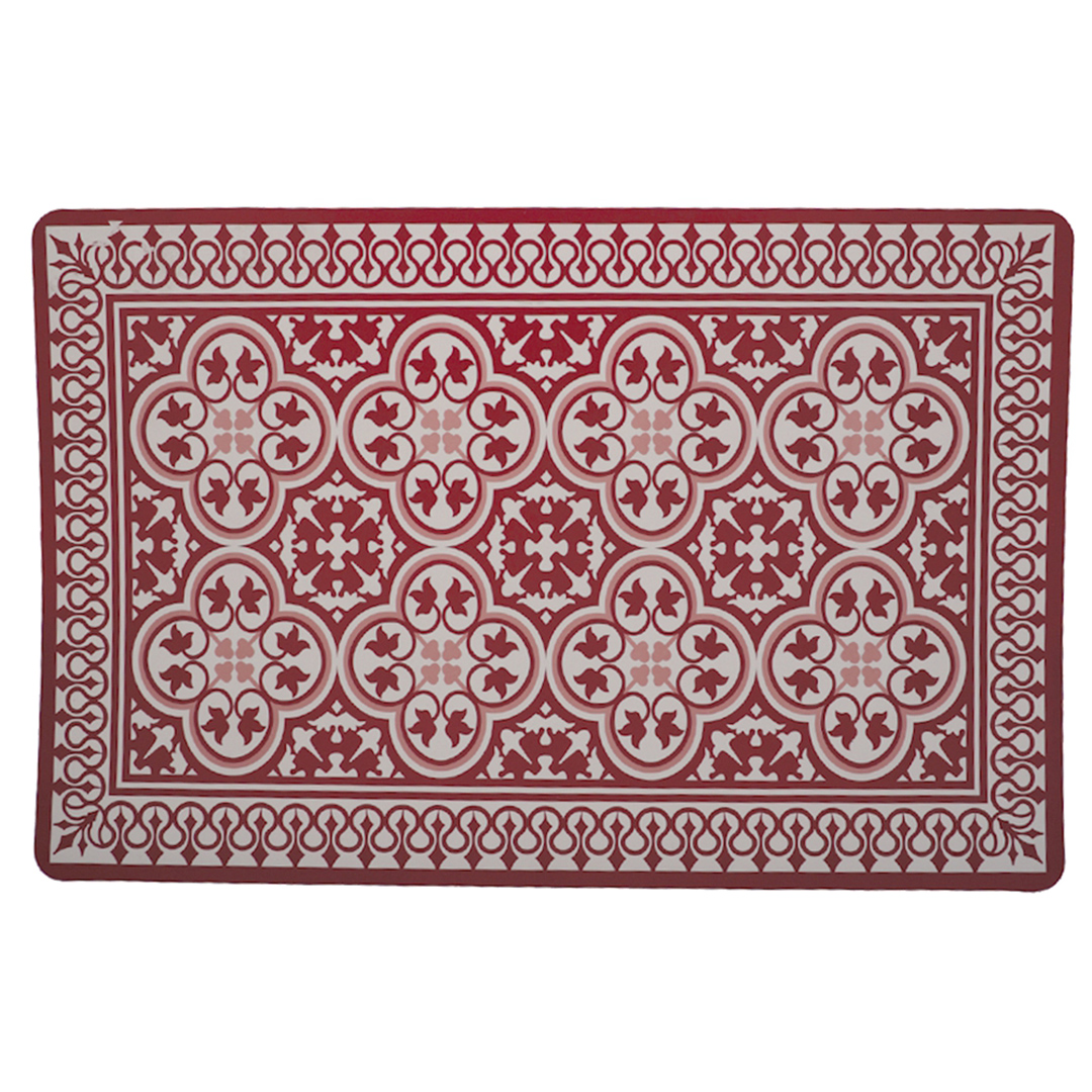 Imagem ilustrativa para Lugar americano em plástico azulejo L43,5xP28,5cm cor vermelha