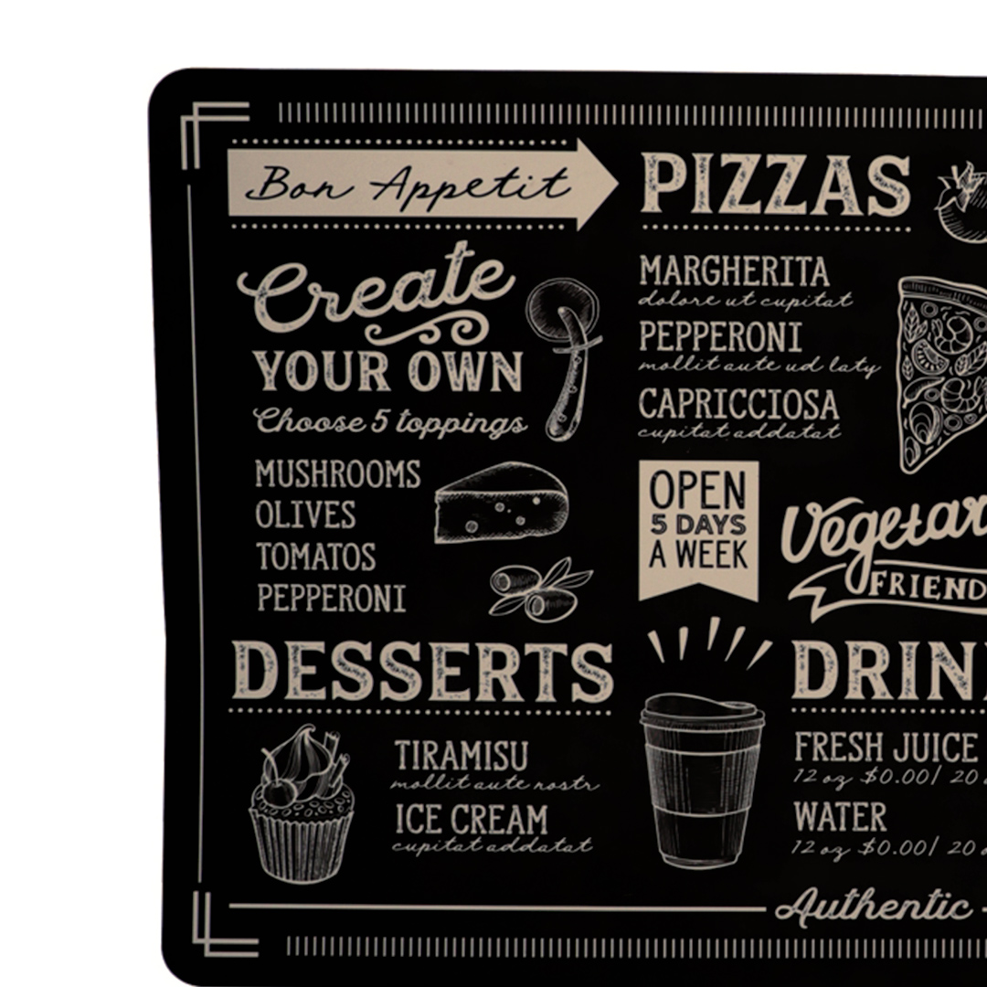 Fotografia para o produto Lugar Americano em plástico Italian MenuL43,5xP28,5cm