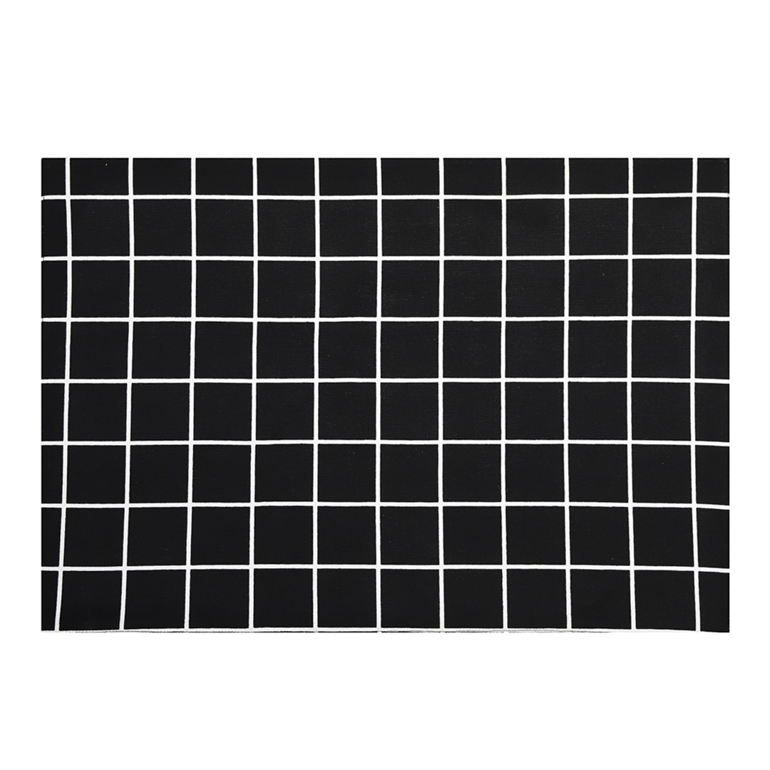 Fotografia para o produto Lugar americano em tecido L33xP48cm cor quadriculado preto e branco Fotografia para o produto Lugar americano em tecido L33xP48cm cor quadriculado preto e branco