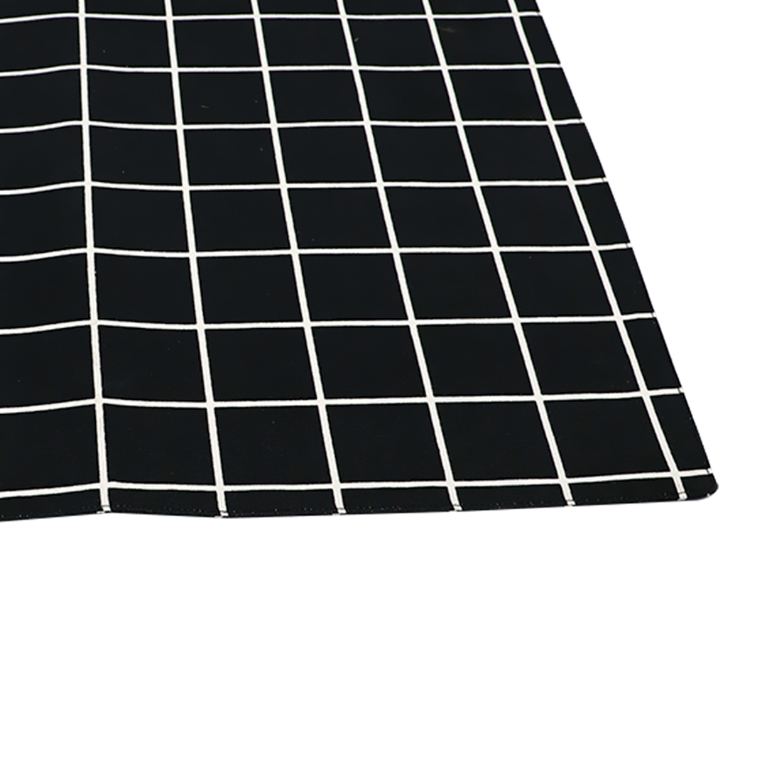 Fotografia para o produto Lugar americano em tecido L33xP48cm cor quadriculado preto e branco