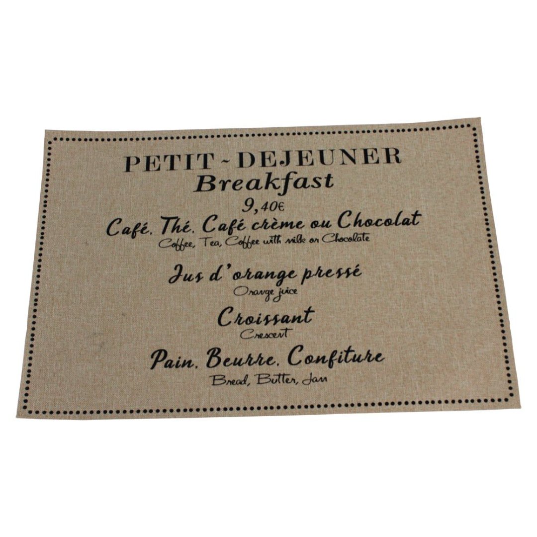 Imagem ilustrativa para Lugar americano em fibra natural L45xP30cm cor bege e preto