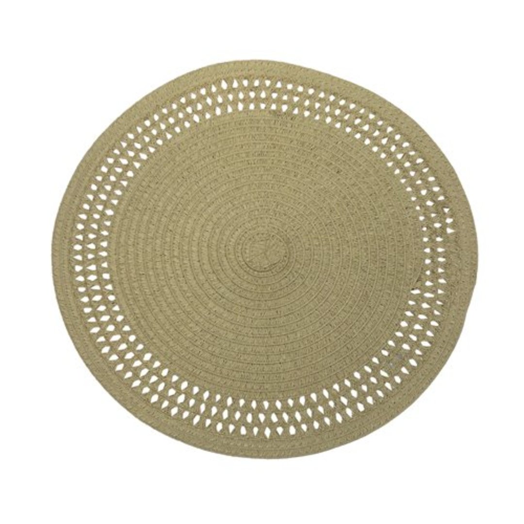 Imagem ilustrativa para Lugar americano redondo em PVC D38cm off-white