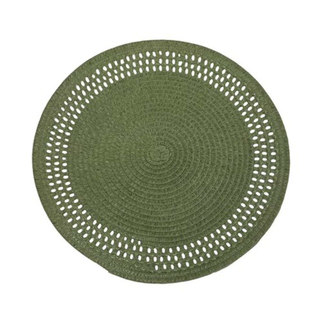 Imagem ilustrativa para Lugar americano redondo em PVC D38cm verde