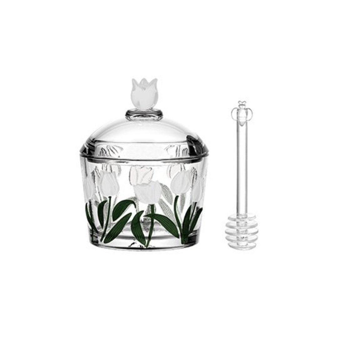 Fotografia para o produto Meleira em cristal 230ml D8,7xA11,7cm branco Fotografia para o produto Meleira em cristal 230ml D8,7xA11,7cm branco