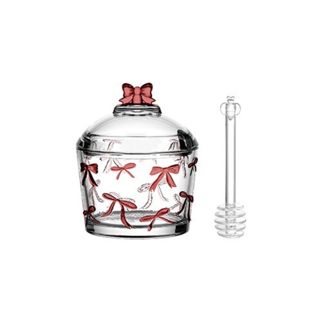 Fotografia para o produto Meleira em cristal 230ml D8,7xA18,6cm rosa Fotografia para o produto Meleira em cristal 230ml D8,7xA18,6cm rosa