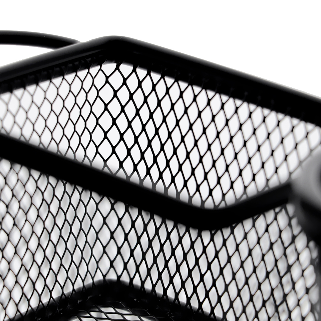 Fotografia para o produto Mini cesta retangular em aço inox com molheira em melamina L10xP8xA7,5cm