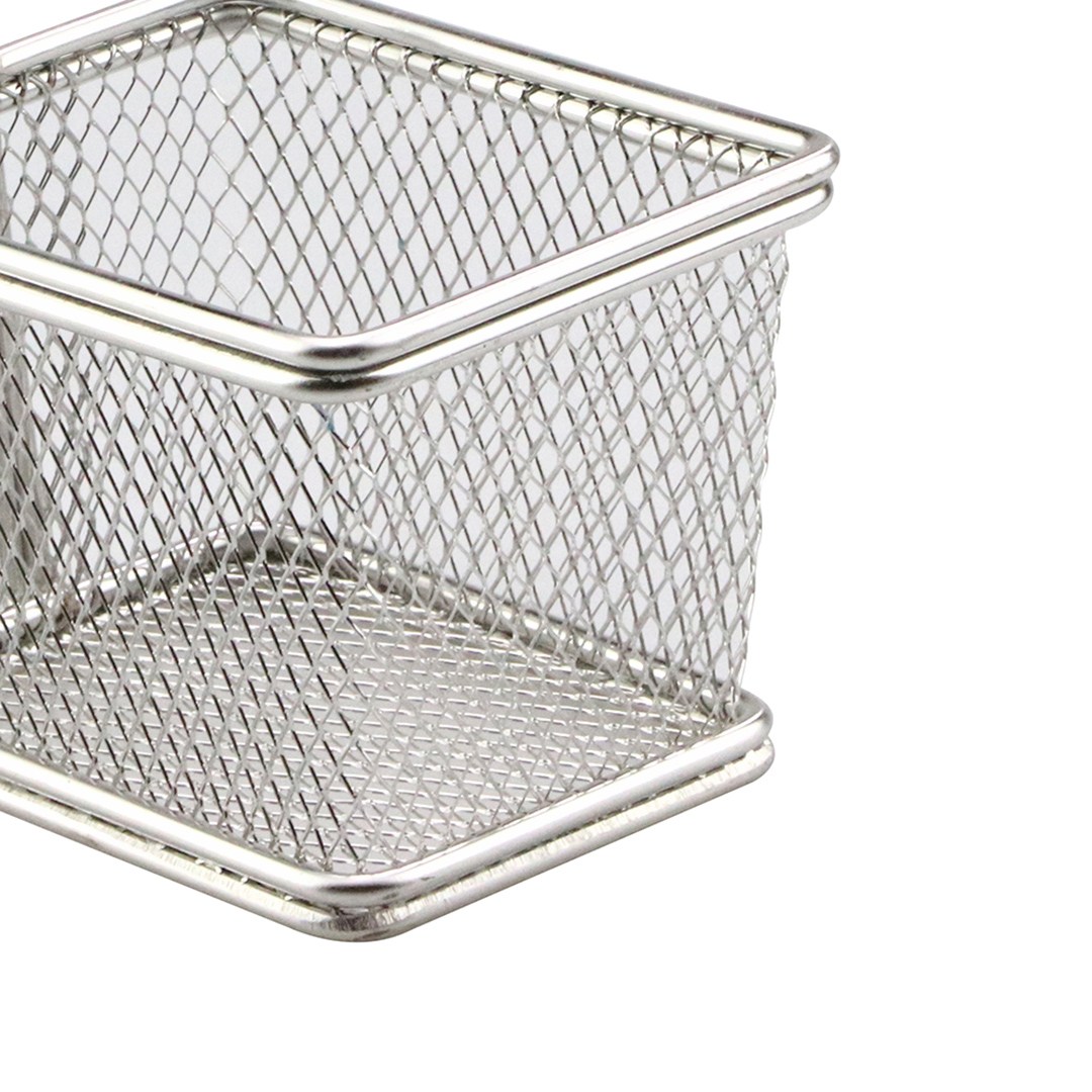 Fotografia para o produto Mini cesta retangular para alimentos em aço inox L10xP8xA7,5cm