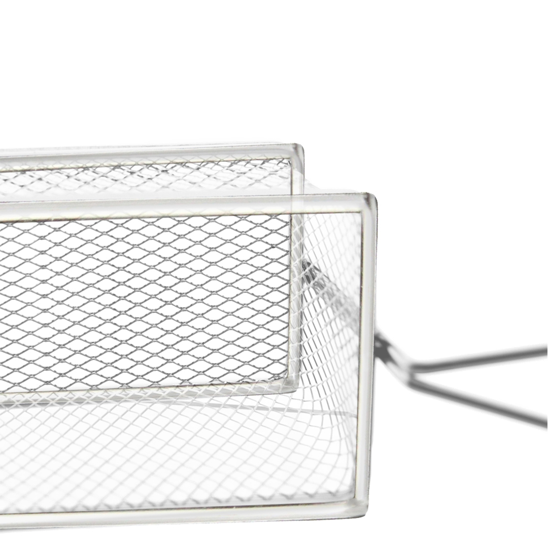 Fotografia para o produto Mini cesta retangular para alimentos em aço inox L10xP8xA7,5cm