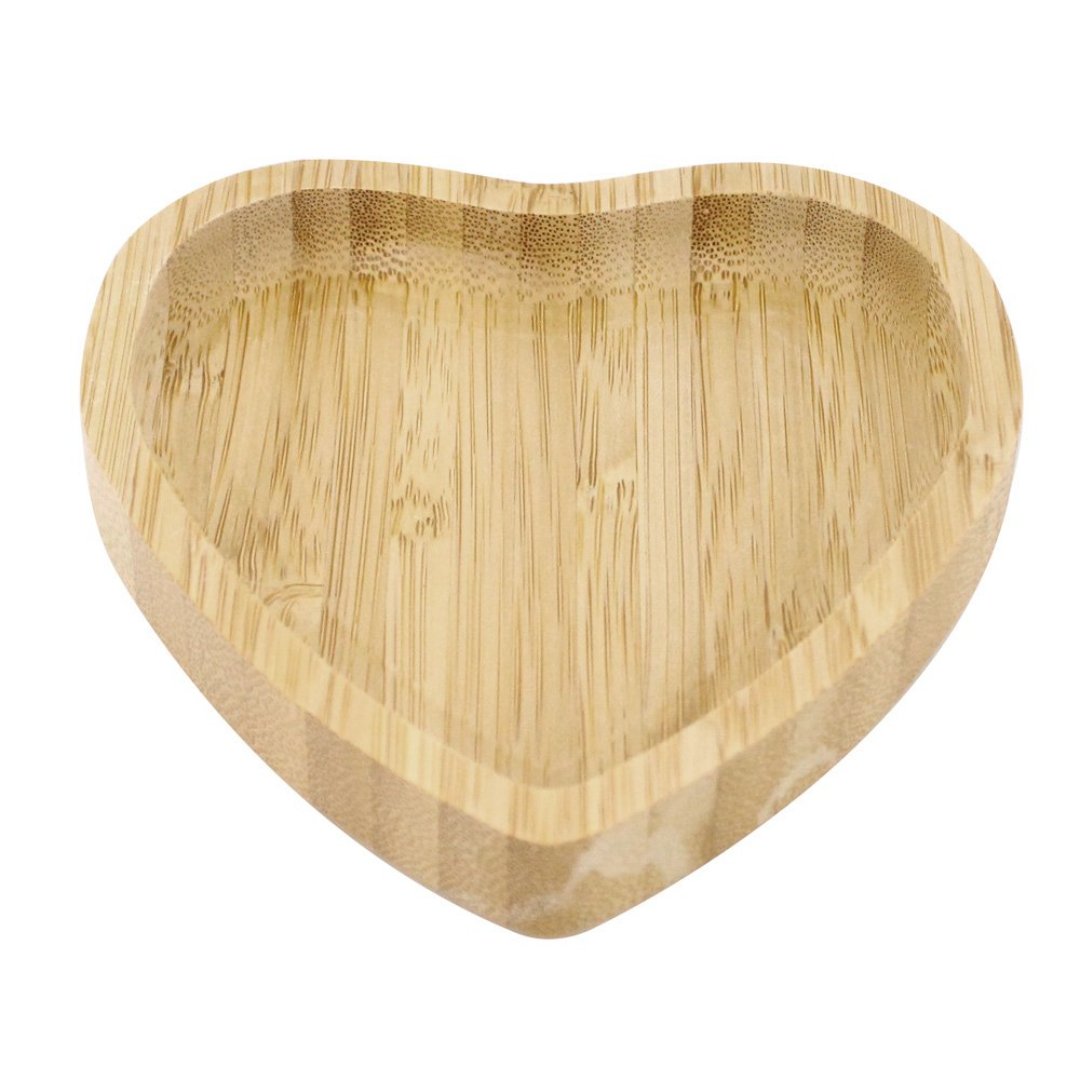 Imagem ilustrativa para Mini petisqueira coração em bambu P12,4xL12,4xA2cm