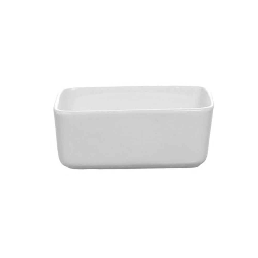 Imagem ilustrativa para Mini travessa retangular em porcelana P10xL7xA4cm branco