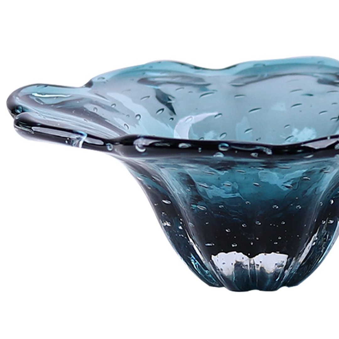 Fotografia para o produto Murano centro de mesa em vidro 026xA10cm cor azul