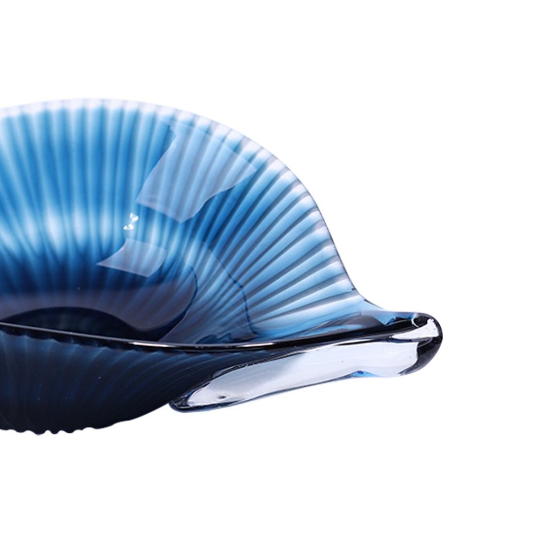 Fotografia para o produto Murano centro de mesa em vidro L37,5xP19,5xA9cm cor azul escuro