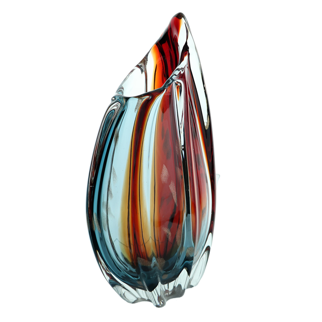 Fotografia para o produto Murano em vidro L18xP10,3xA30cm cor vermelho e azul