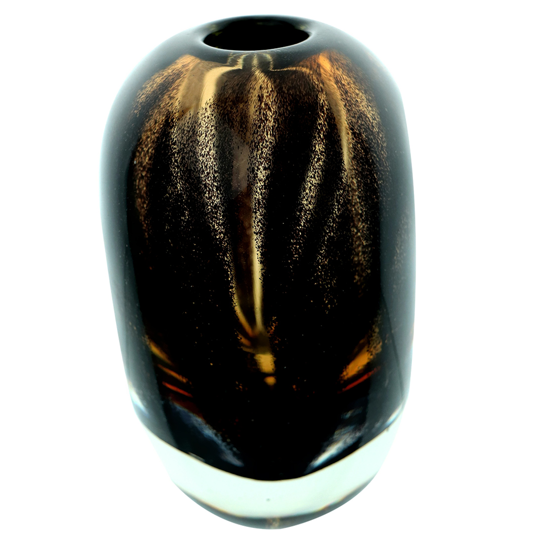 Fotografia para o produto Murano Espiral em vidro L12,5xP8,5xA14cm cor âmbar