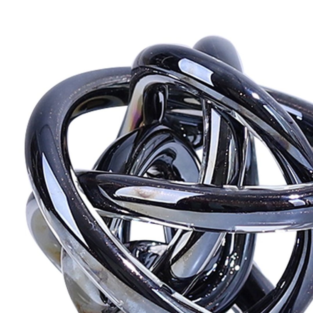 Fotografia para o produto Murano torcido em vidro L12xP12xA12cm cor preta