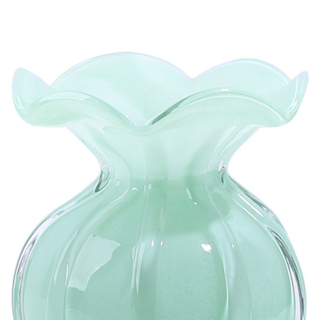 Fotografia para o produto Murano Trouxinha em vidro L11,5xP11,5xA13cm cor verde claro