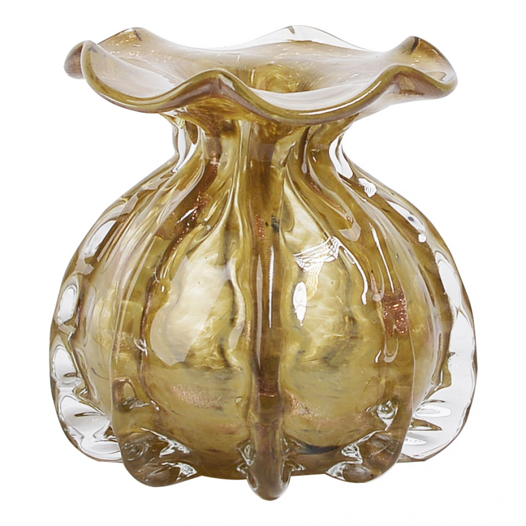 Imagem ilustrativa para Murano golden em vidro P13xL13xA13,5cm champanhe