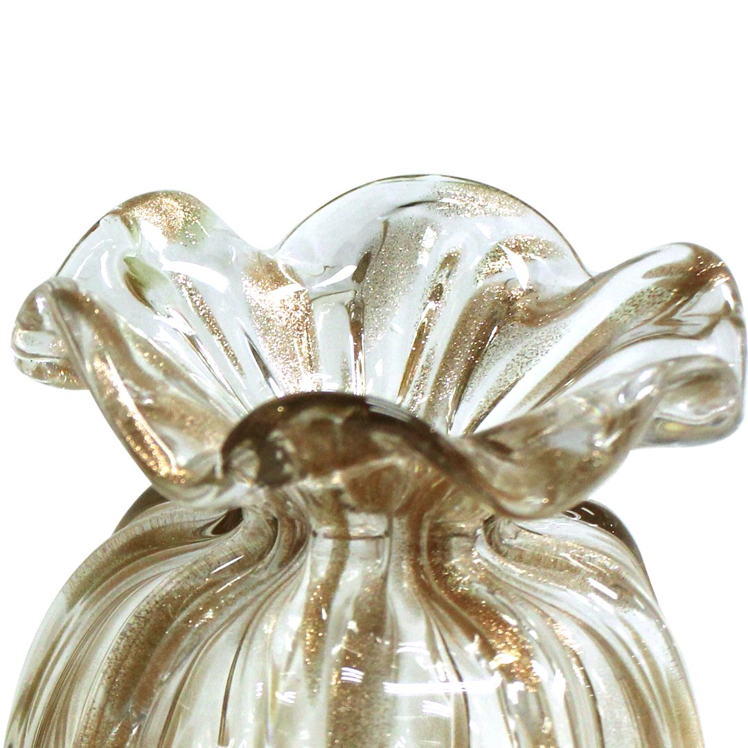 Fotografia para o produto Murano Trouxinha Golden em vidro L10xP10xA11cm cor champanhe