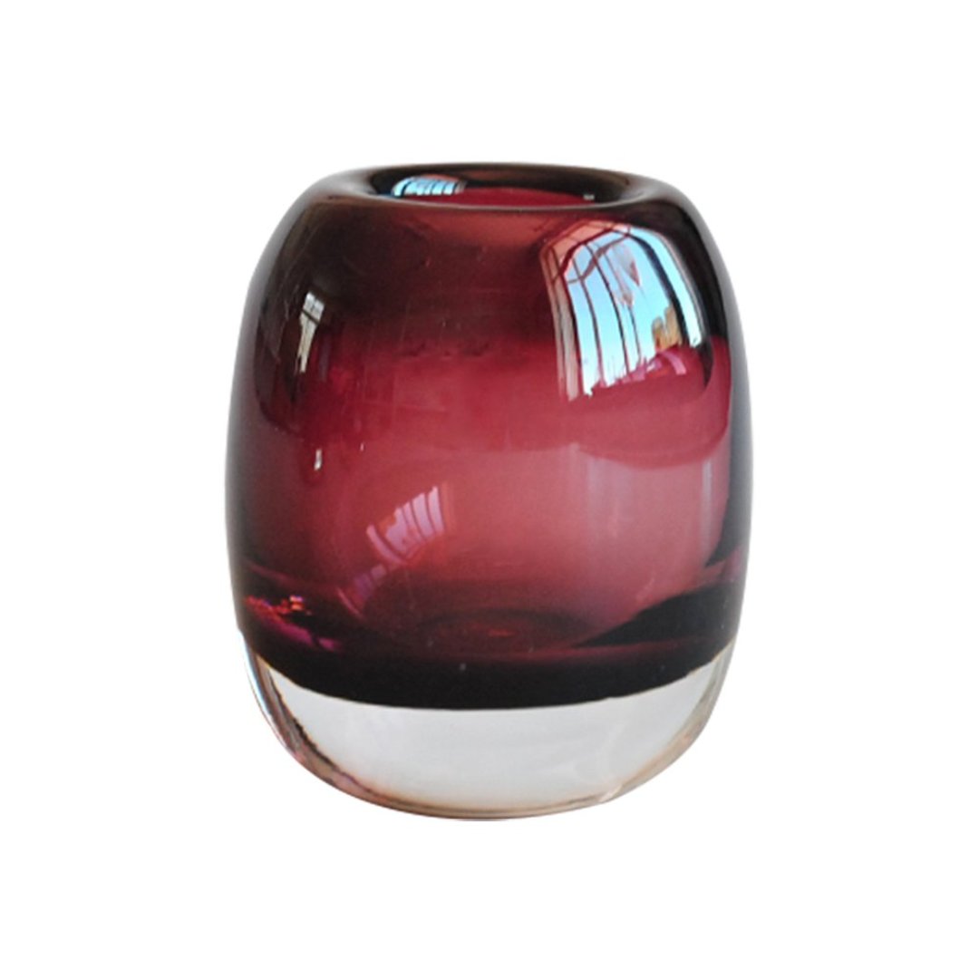Fotografia para o produto Murano vaso bicolor em vidro 010xA11cm cor vinho e preto Fotografia para o produto Murano vaso bicolor em vidro 010xA11cm cor vinho e preto