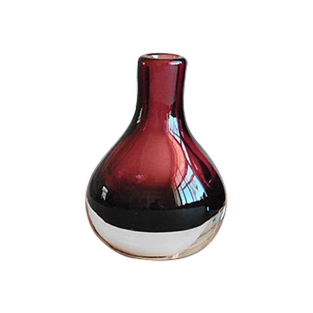 Imagem ilustrativa para Murano vaso bicolor em vidro D10xA13,5cm cor vinho e preto