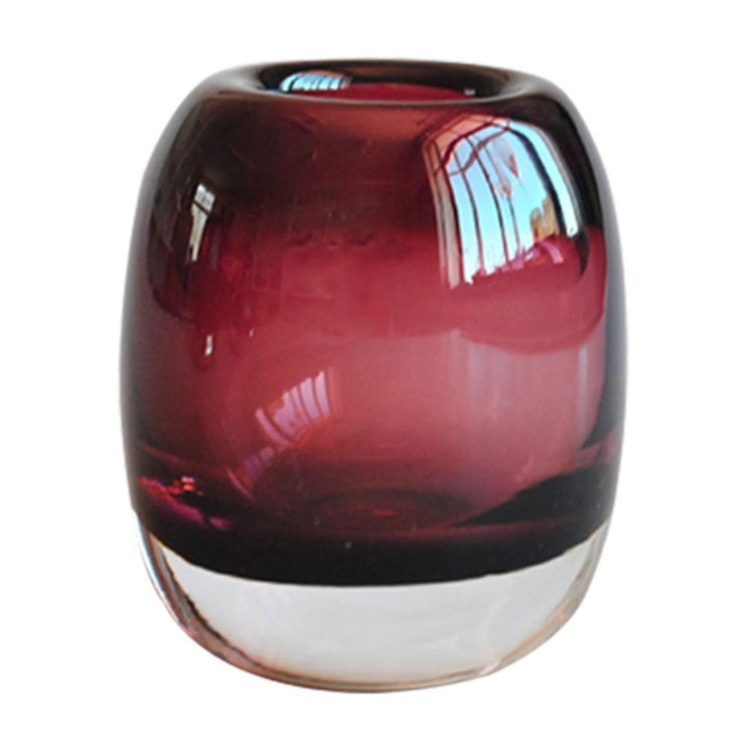 Fotografia para o produto Murano vaso bicolor em vidro 012,5xA16cm cor vinho e preto Fotografia para o produto Murano vaso bicolor em vidro 012,5xA16cm cor vinho e preto