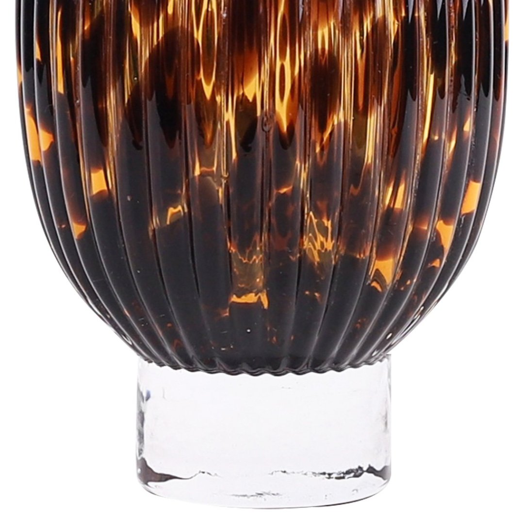 Fotografia para o produto Murano vaso bicolor em vidro L10,5xP10,5xA13cm cor marrom e laranja