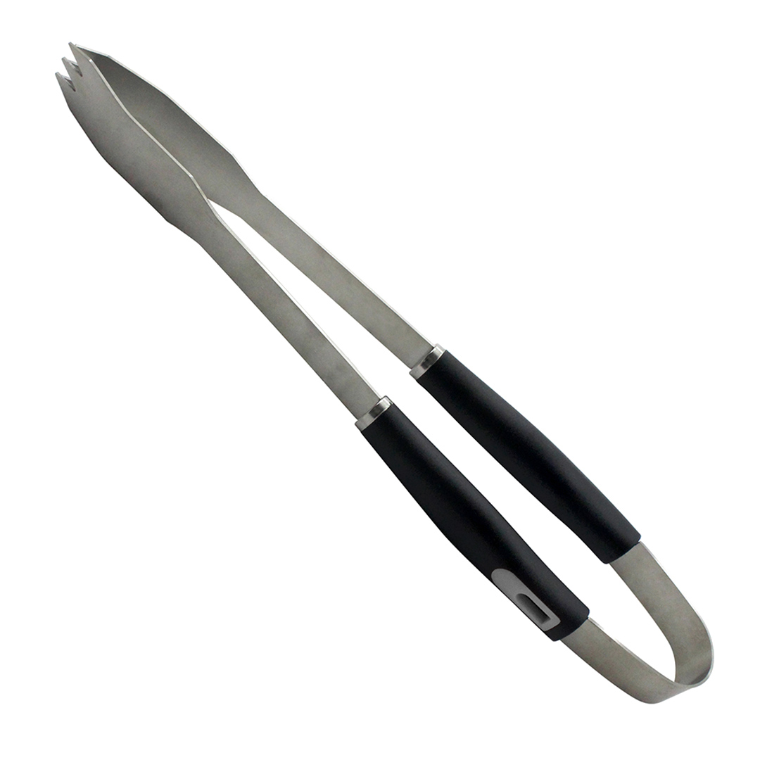 Fotografia para o produto Pegador para churrasco em aço inox com cabo em plástico A42cm cor preta